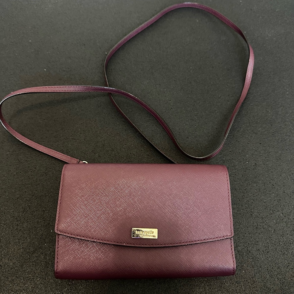 Kate Spade Purple Crossbody Bag with Gold Hardware